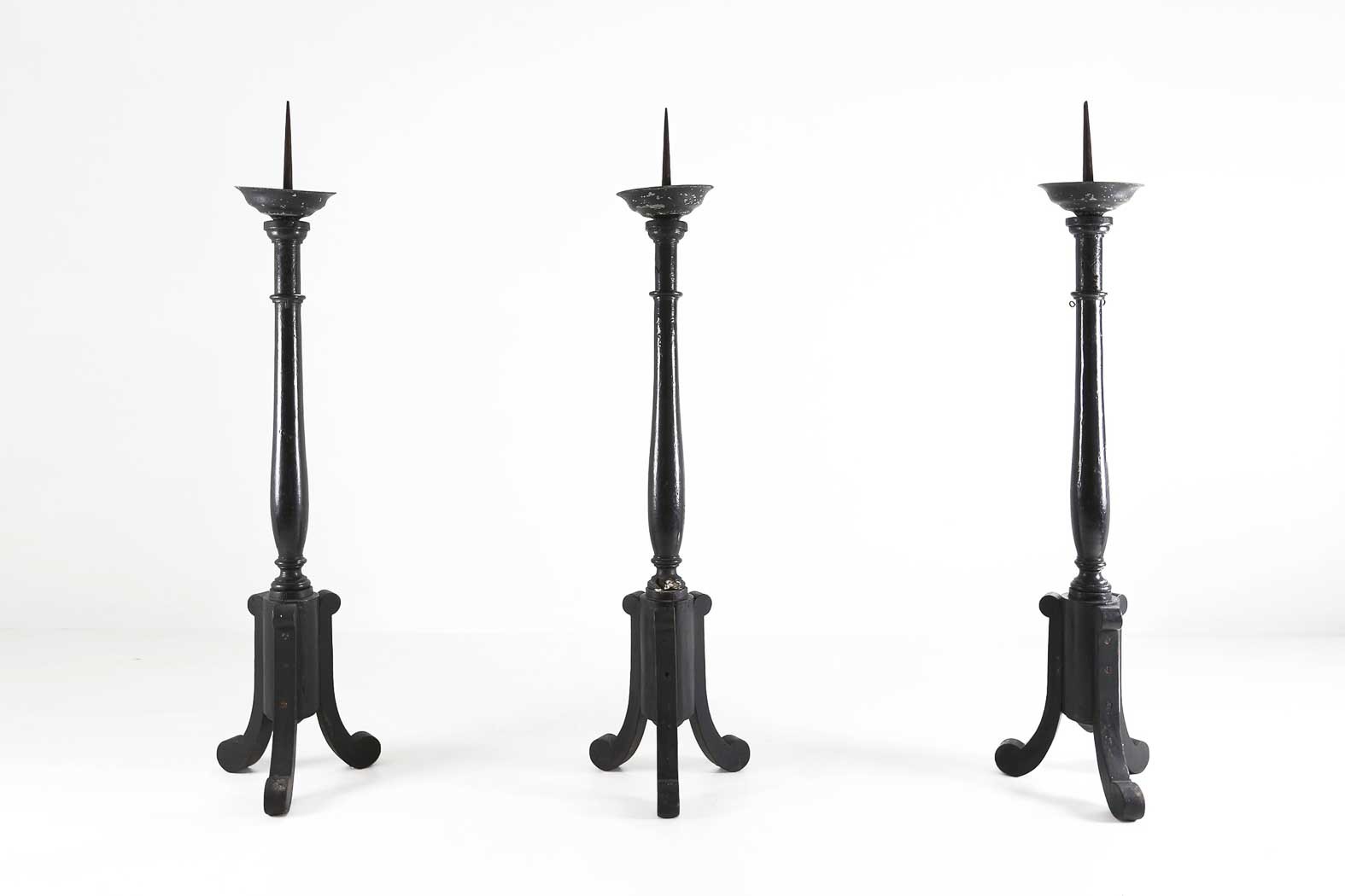 Big wooden church candle holders Ca.1900