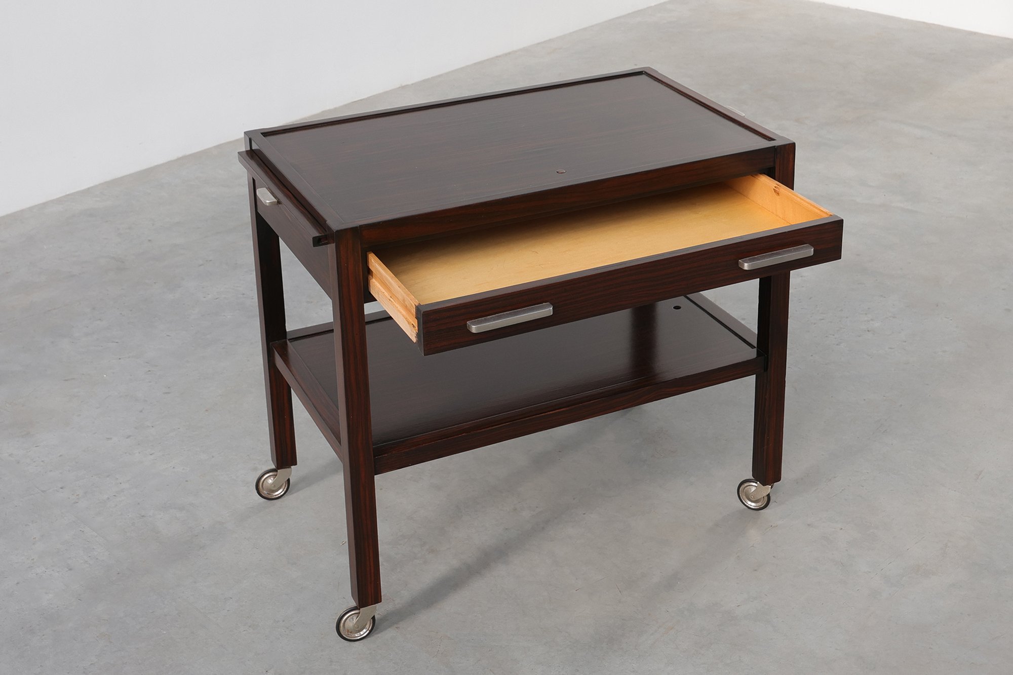 Art Deco Serving Trolley with Pull-Out Trays by H. Pander & Zonen, 1920thumbnail