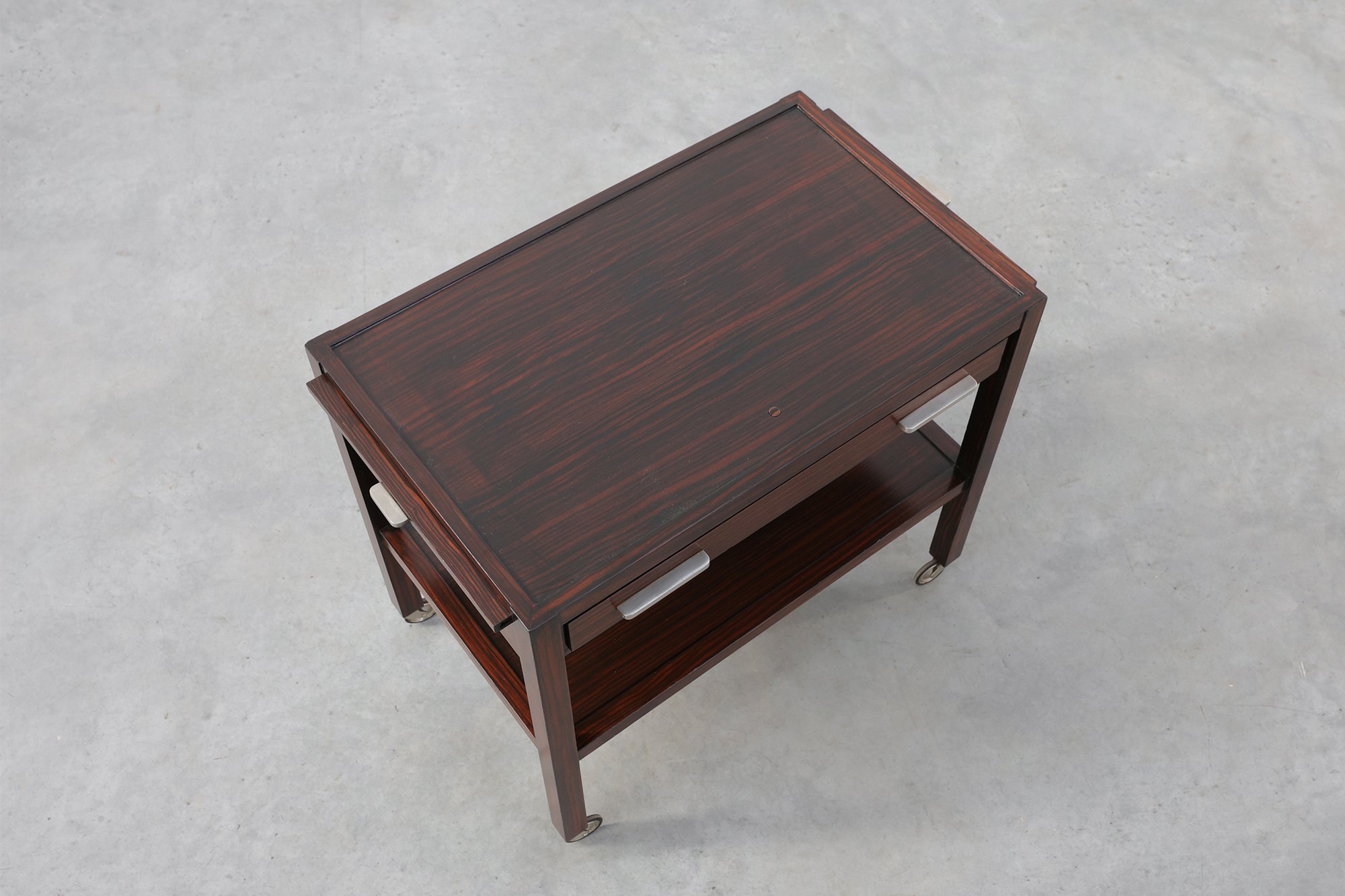 Art Deco Serving Trolley with Pull-Out Trays by H. Pander & Zonen, 1920thumbnail