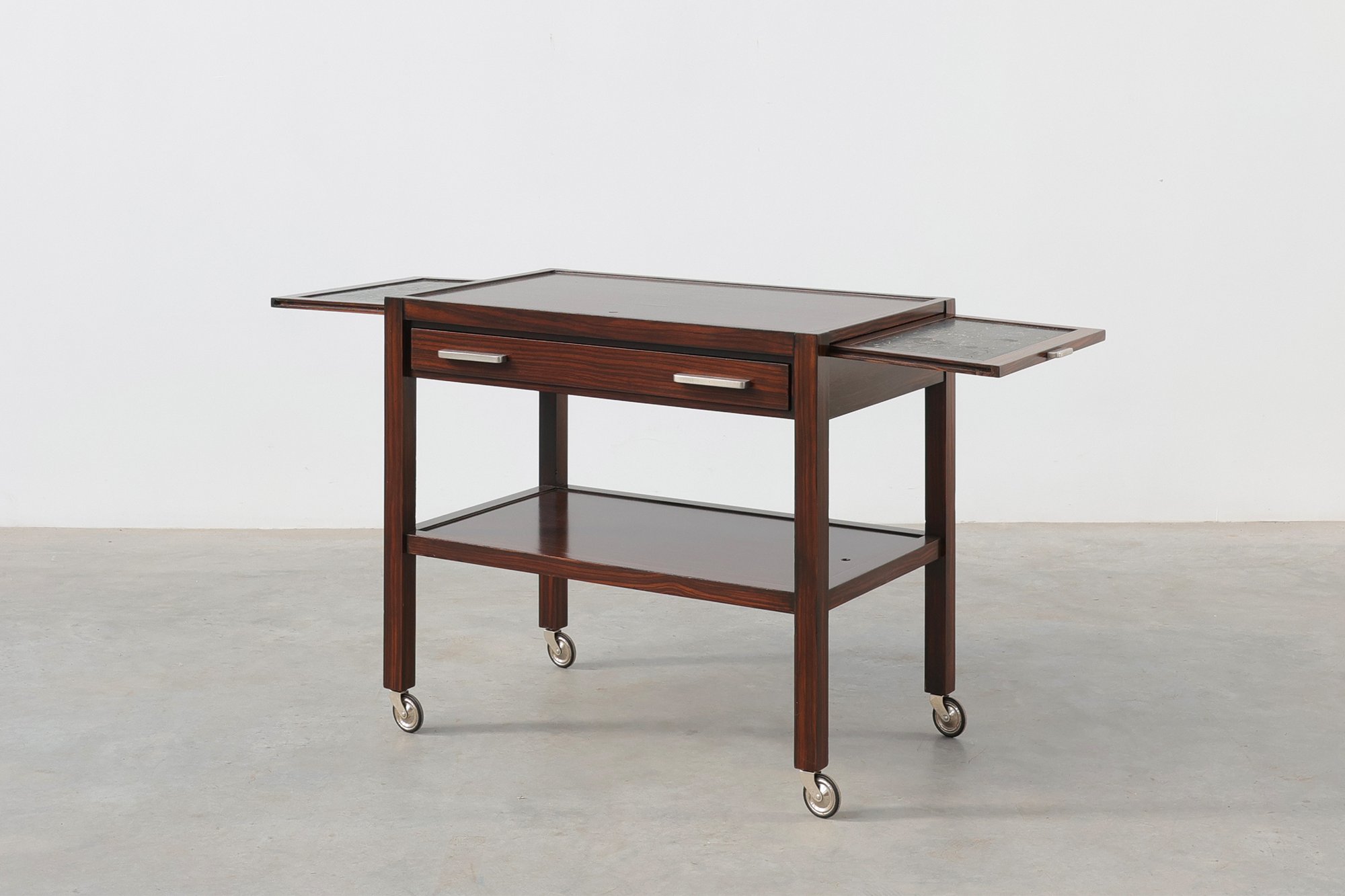 Art Deco Serving Trolley with Pull-Out Trays by H. Pander & Zonen, 1920thumbnail