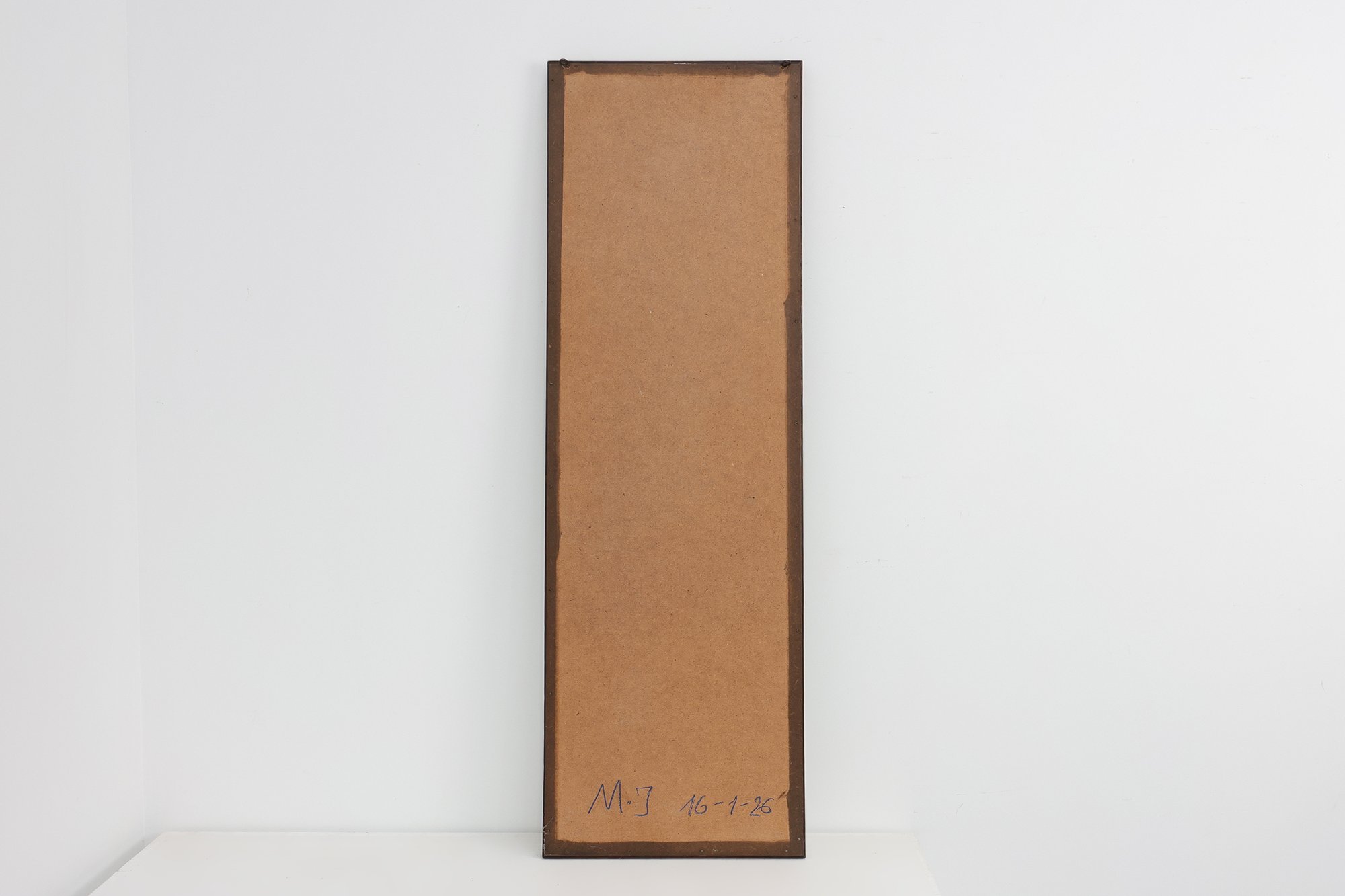 Art Deco Tall Oak Mirror with Moulded Frame, Belgium, 1920thumbnail