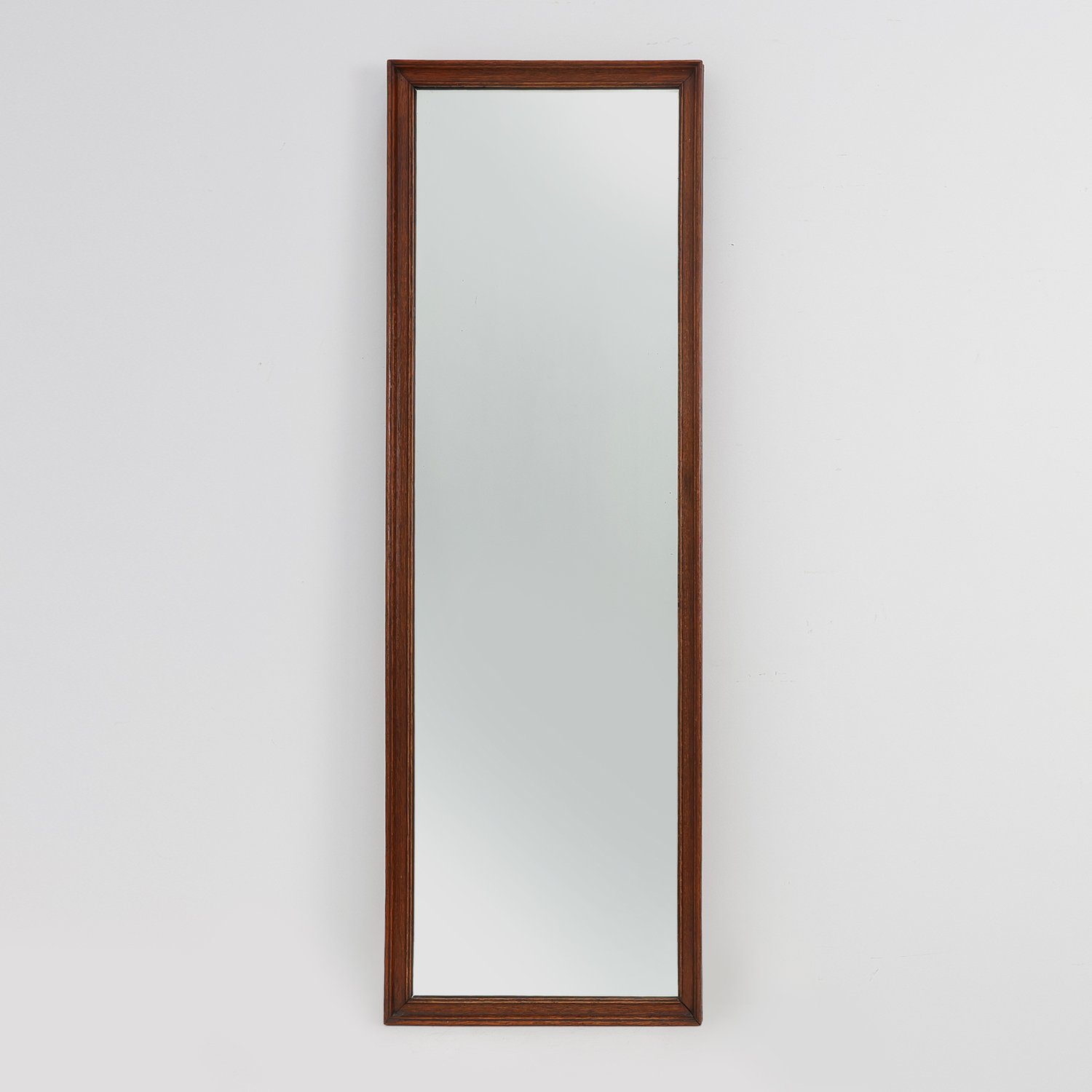 Art Deco Tall Oak Mirror with Moulded Frame, Belgium, 1920-img