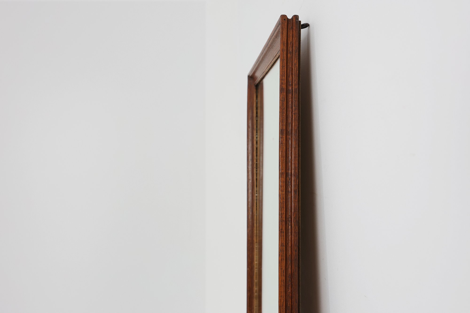 Art Deco Tall Oak Mirror with Moulded Frame, Belgium, 1920thumbnail