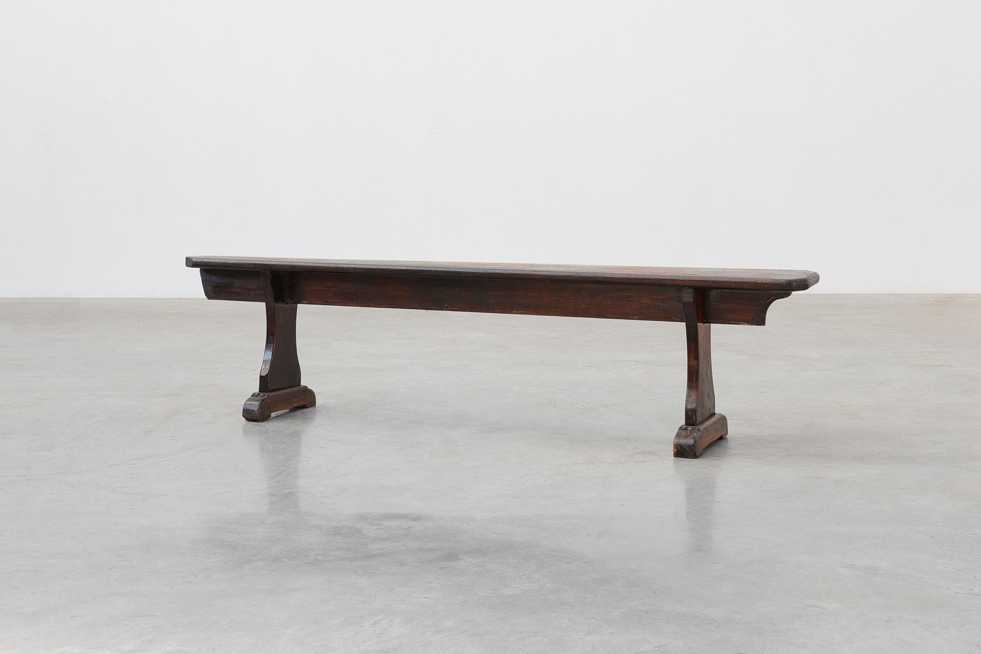 Rustic Oak Trestle Bench, France, 19th Centurythumbnail