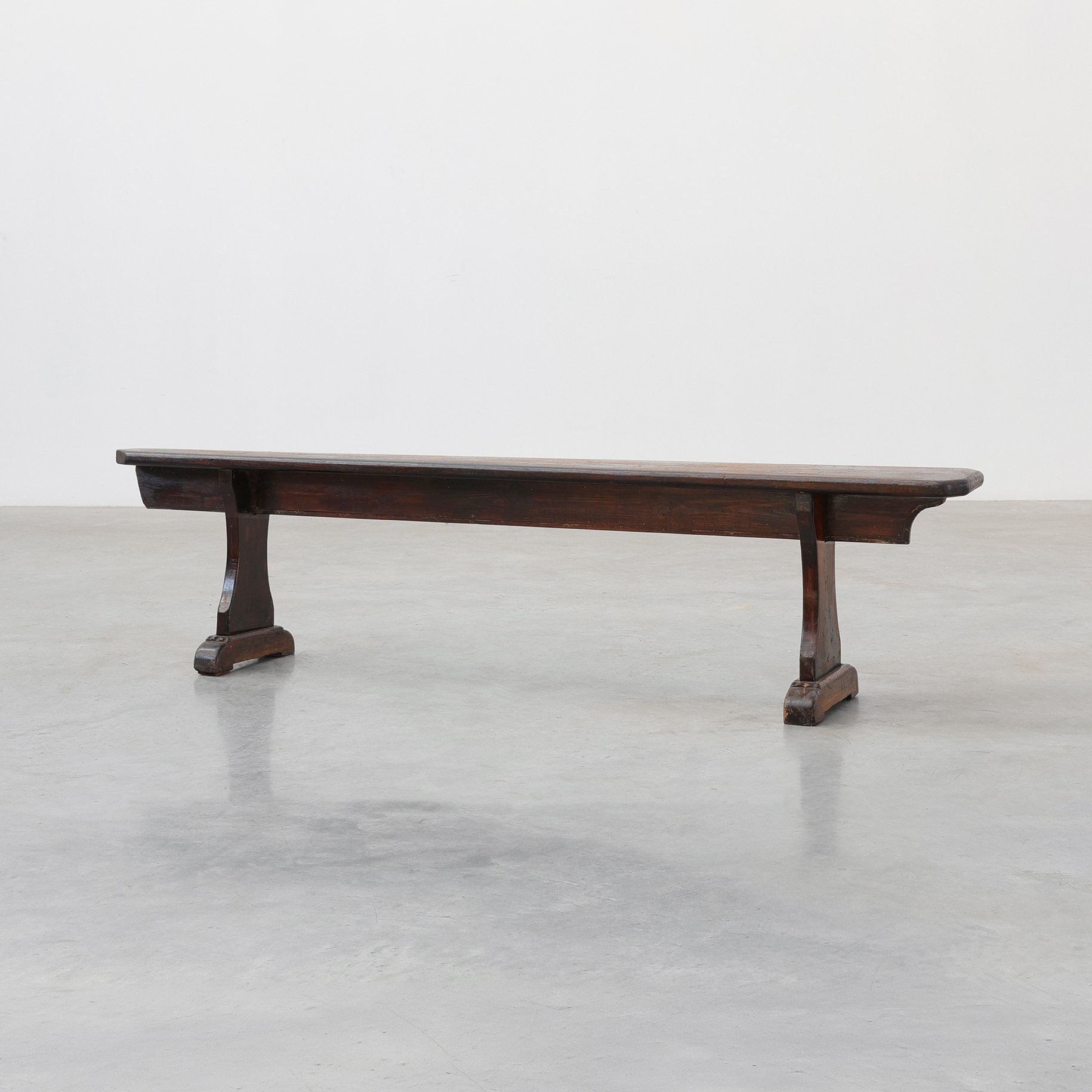 Rustic Oak Trestle Bench, France, 19th Centurythumbnail