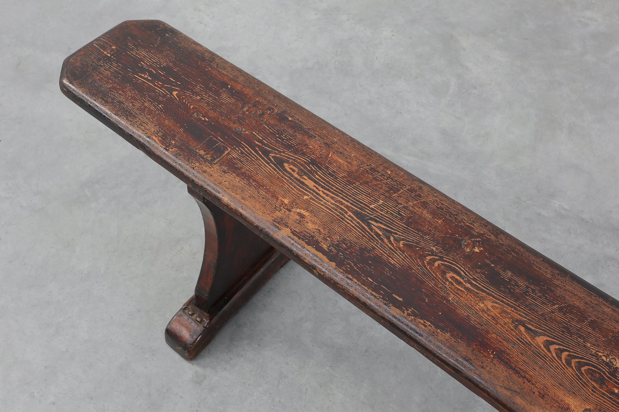 Rustic Oak Trestle Bench, France, 19th Centurythumbnail