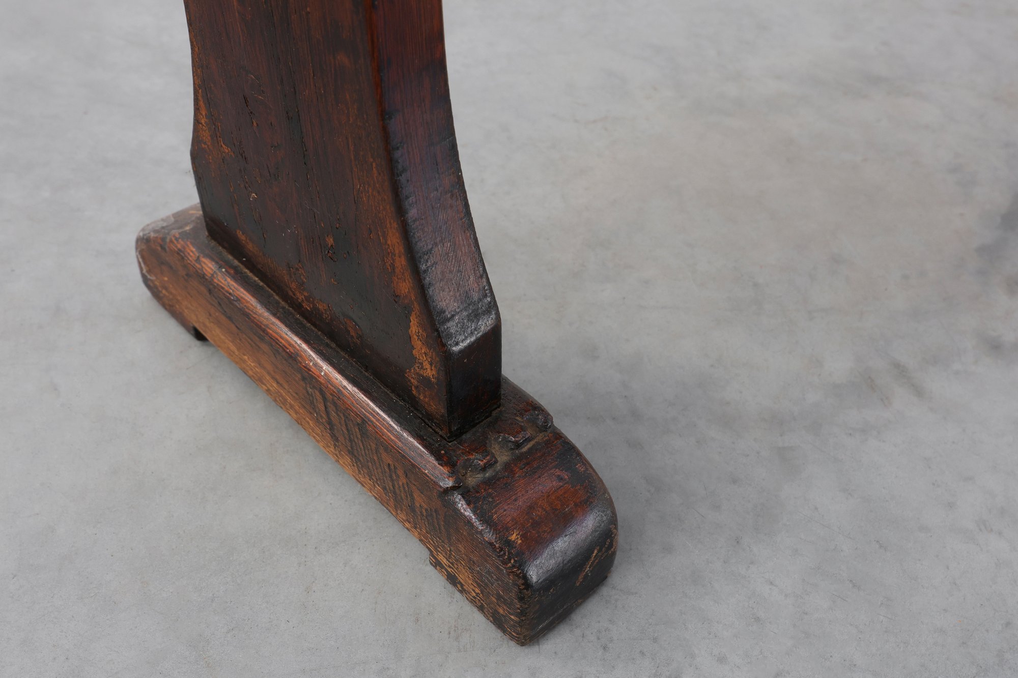 Rustic Oak Trestle Bench, France, 19th Centurythumbnail