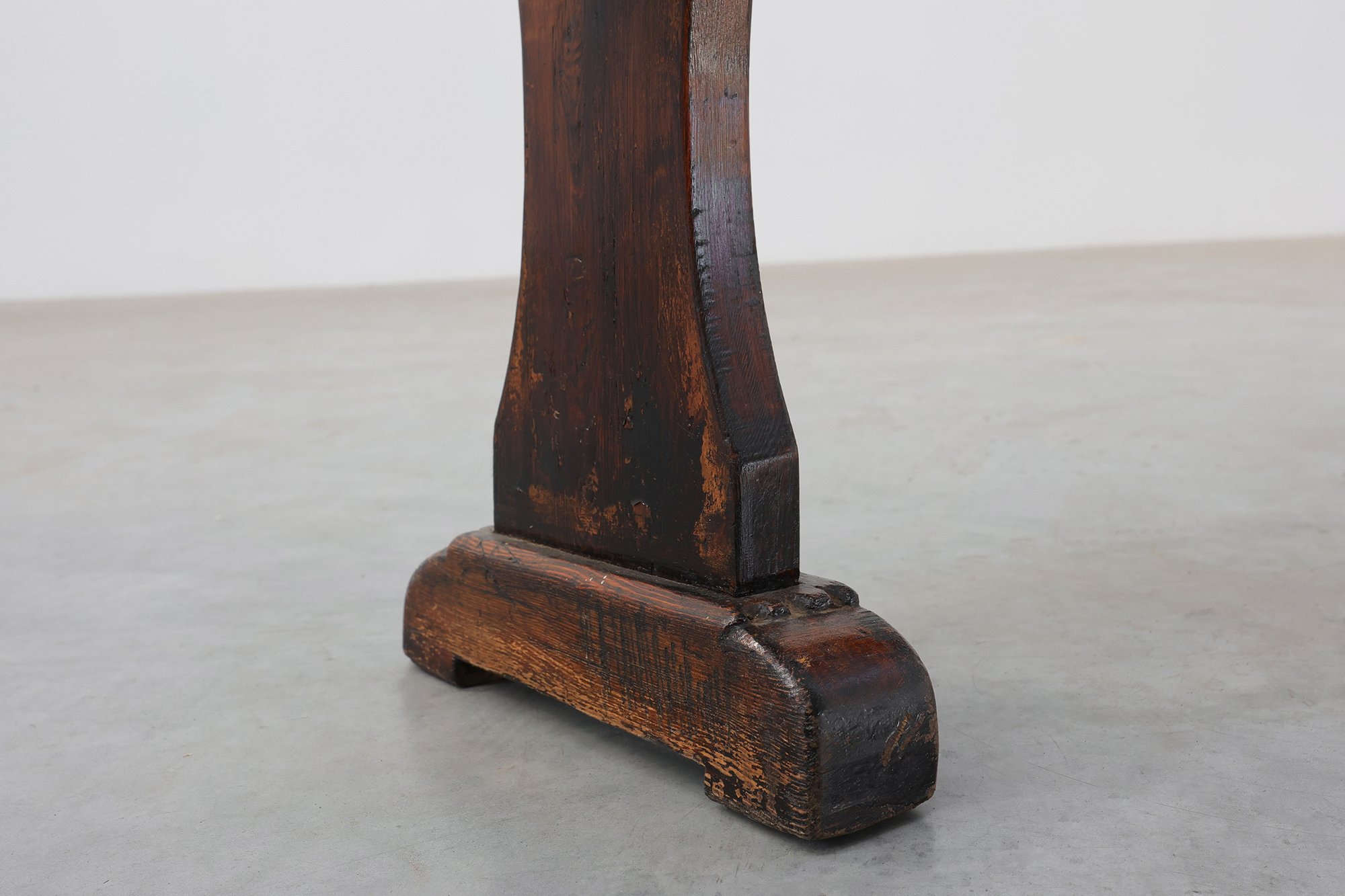 Rustic Oak Trestle Bench, France, 19th Centurythumbnail