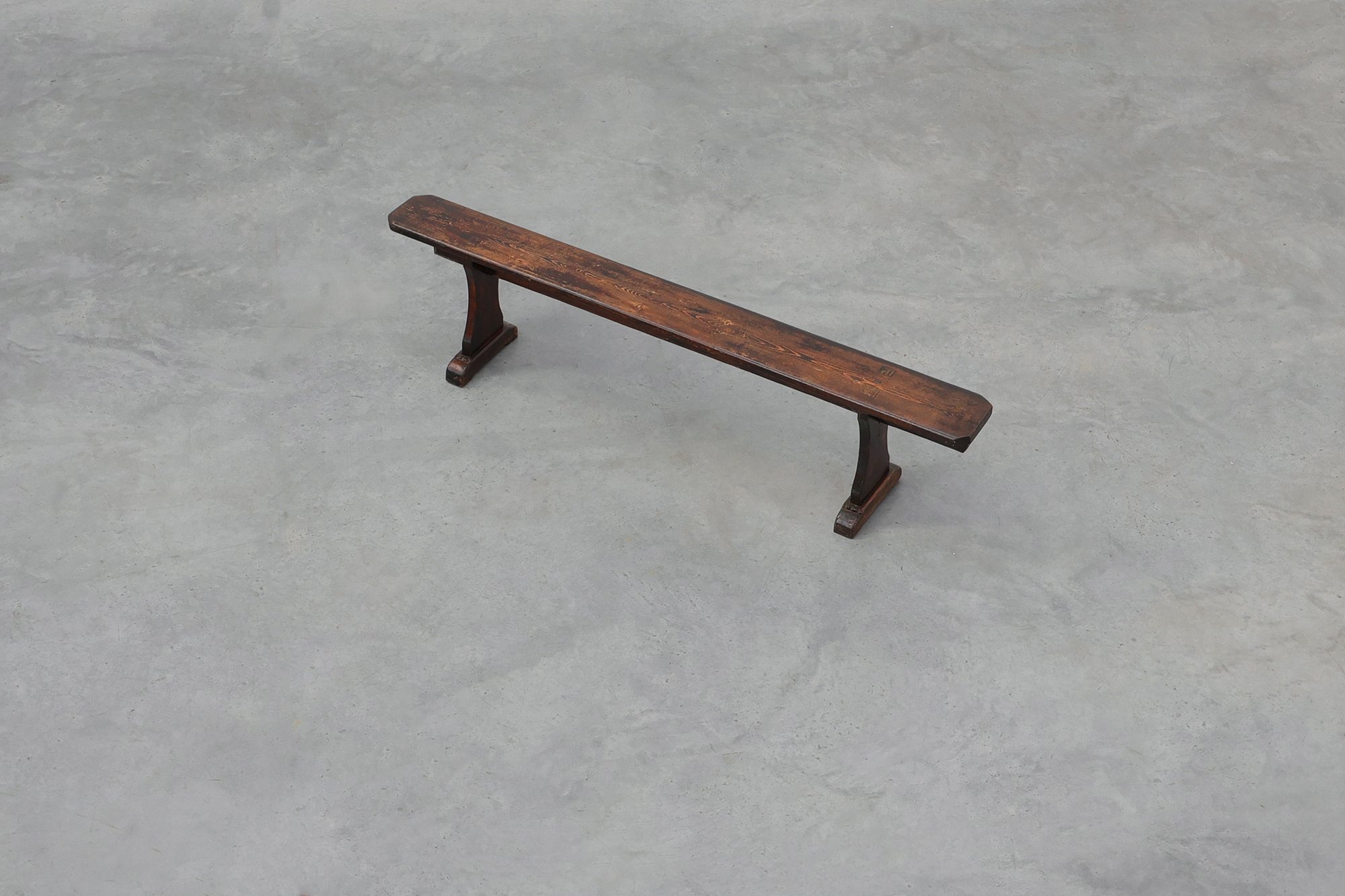 Rustic Oak Trestle Bench, France, 19th Centurythumbnail