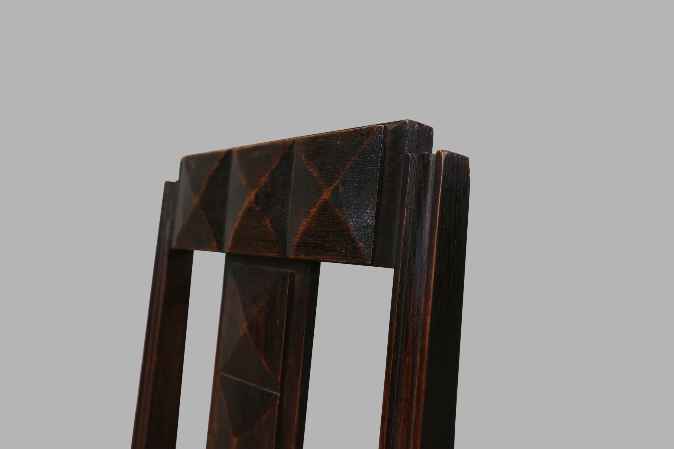 Vintage Dining Chairs in Oak and Wicker by Victor Coutray, Set of 6thumbnail