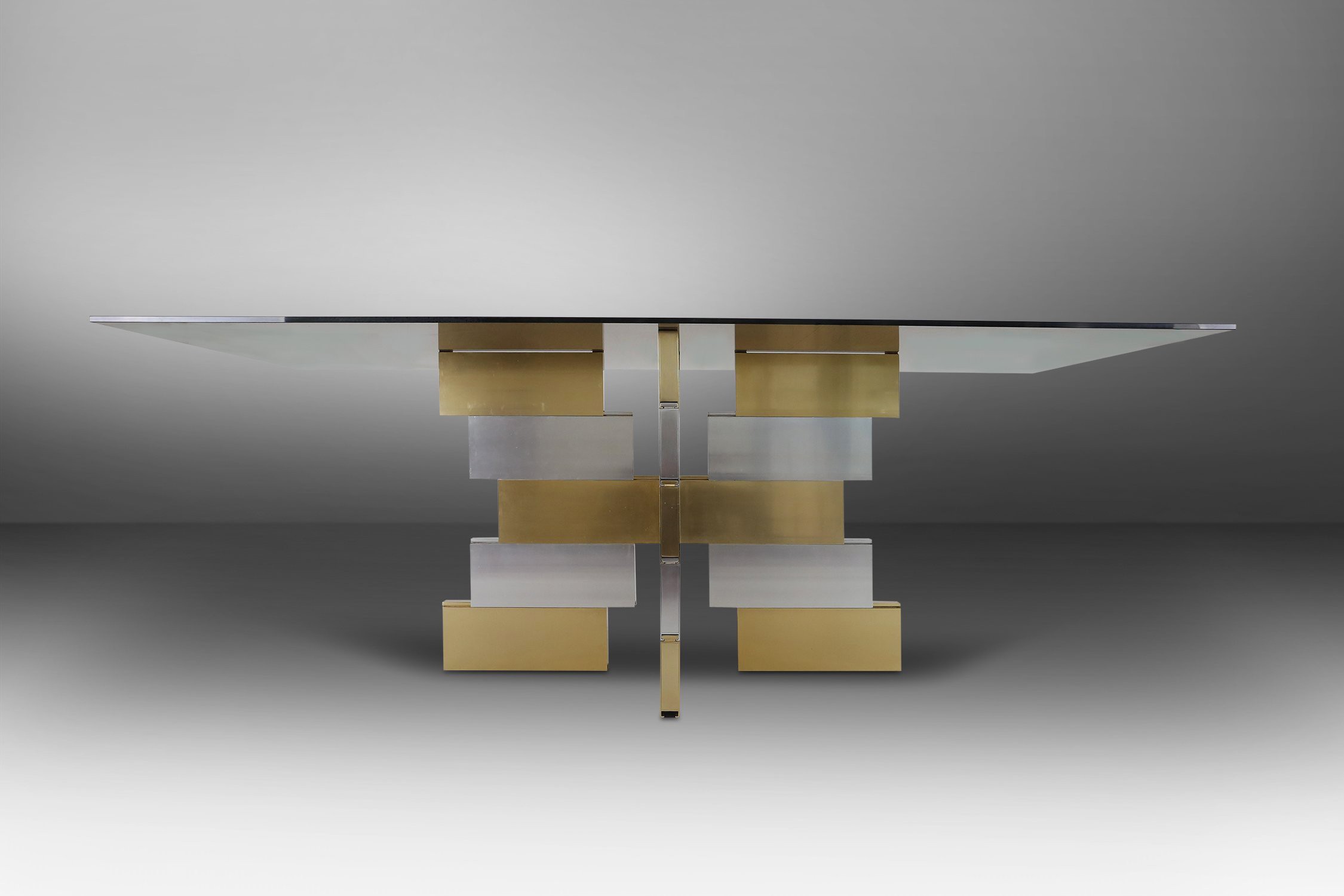 Postmodern dining table in the manner of Paul Evans, 1970sthumbnail