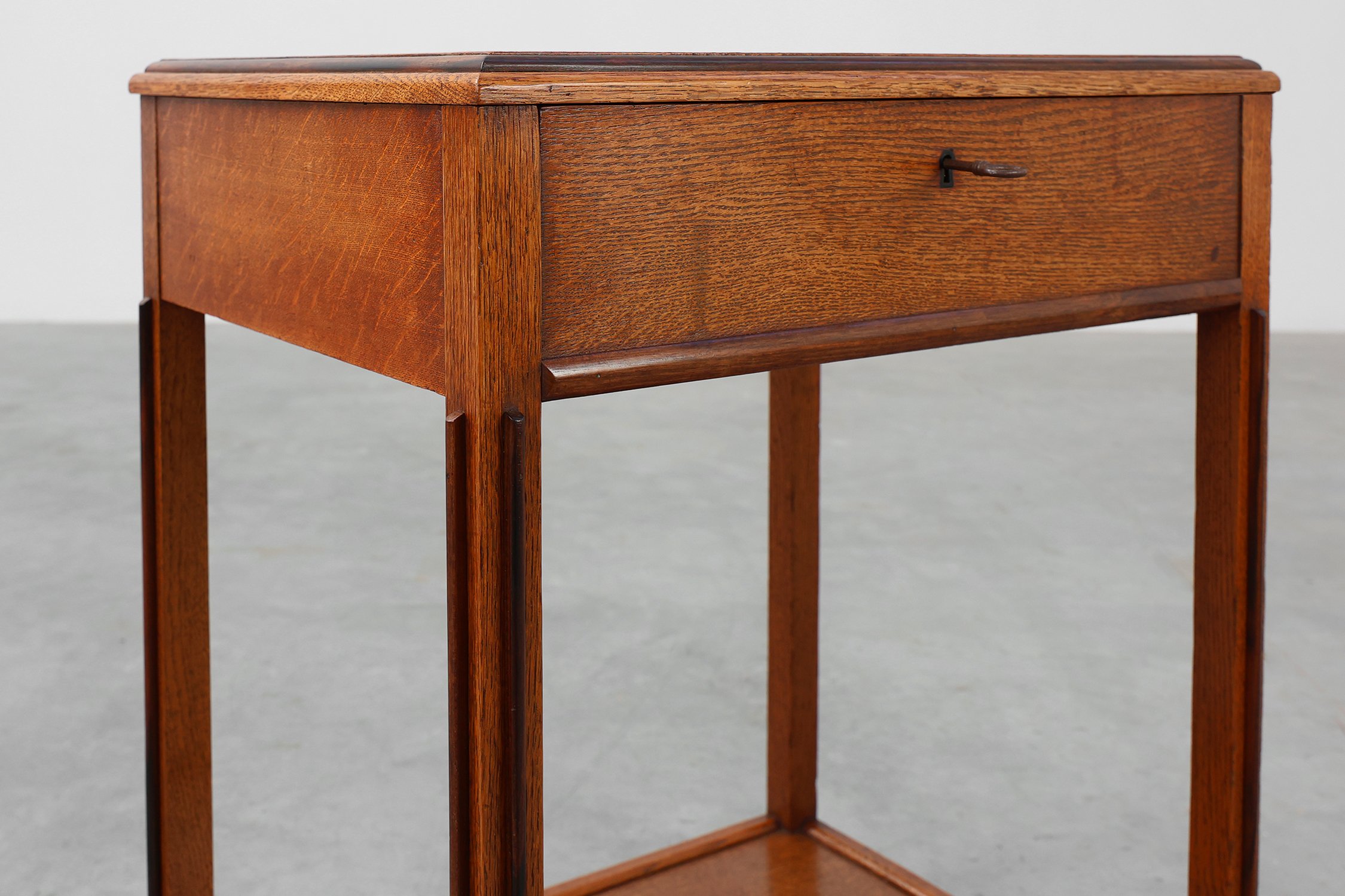 Amsterdamse school style side table or cabinet, The Netherlands ca. 1915thumbnail