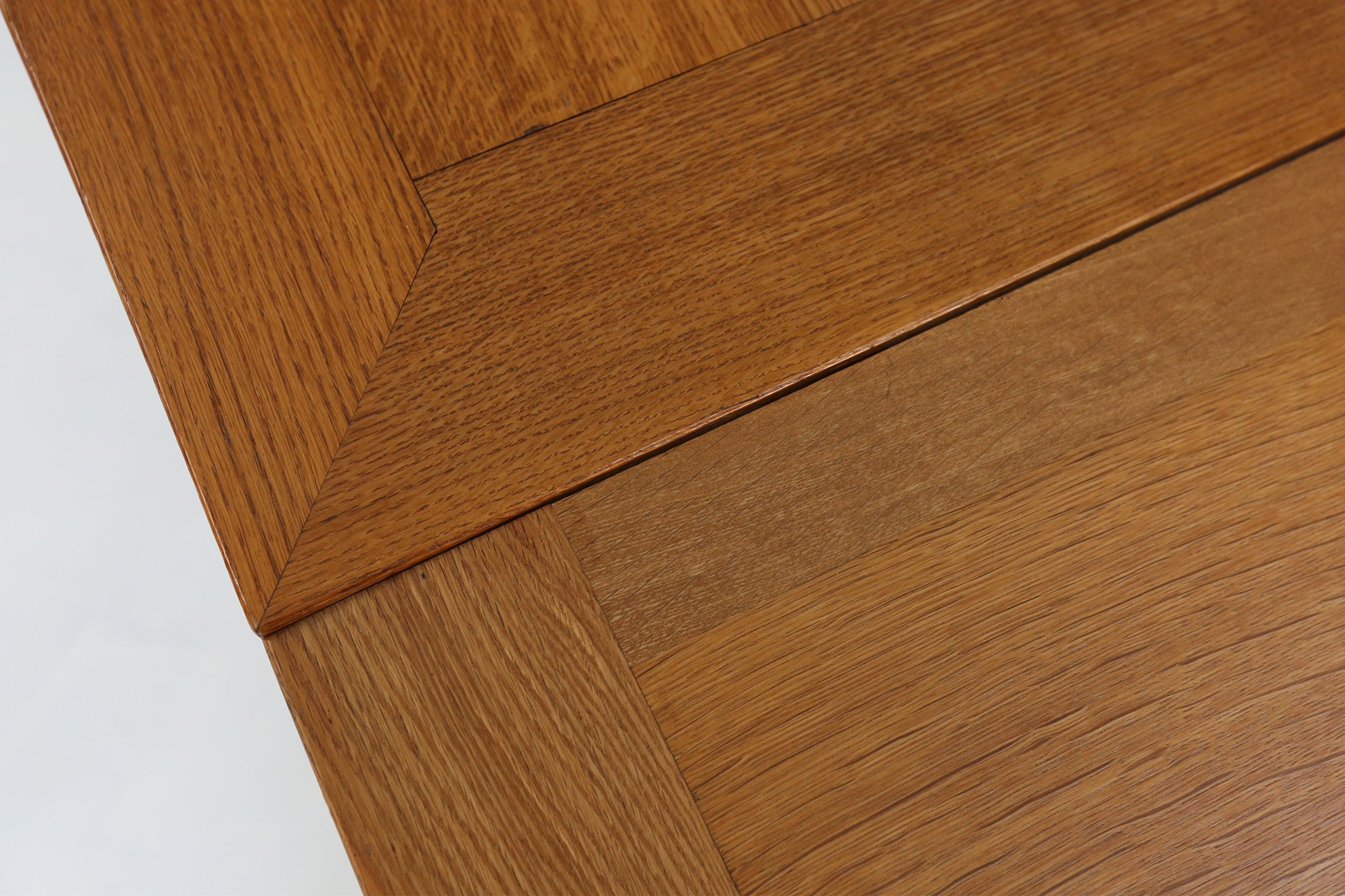 Extendable Art Deco Dining Table in full oak, 1940sthumbnail